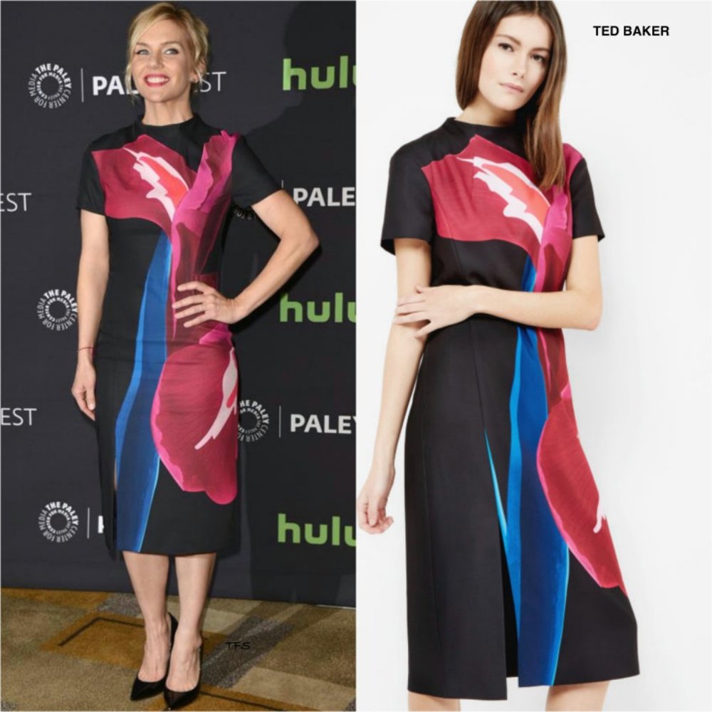 Ted Baker Stencilled Stems Midi Dress